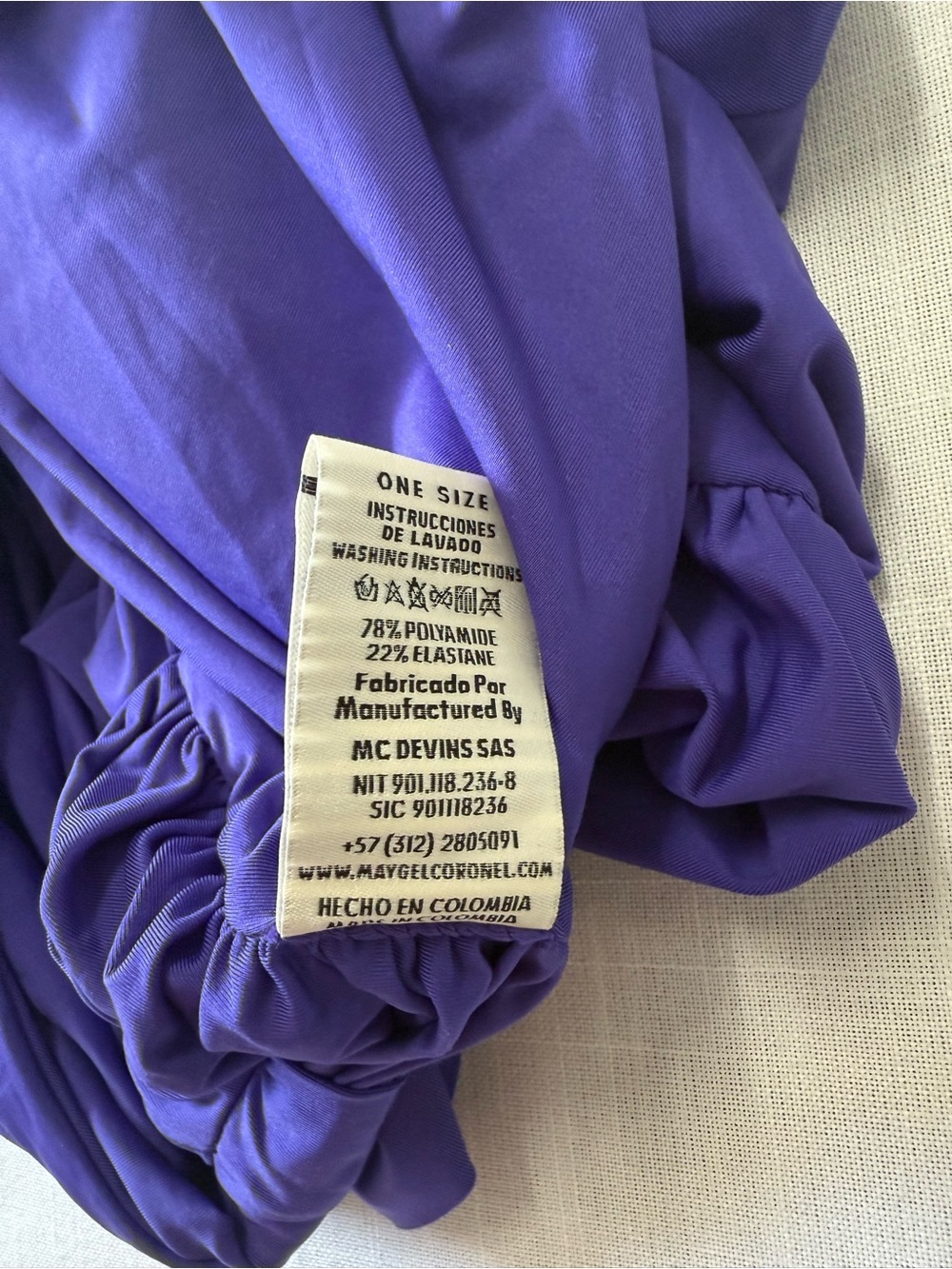 MAYGEL CORONEL Cipria One-piece Artful Swimsuit Purple Size S-L - Picture 8 of 11